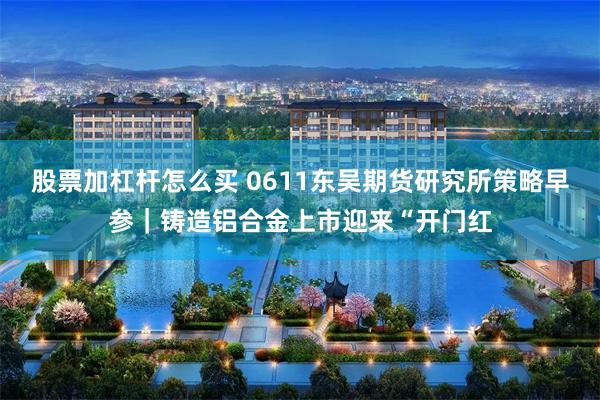 股票加杠杆怎么买 0611东吴期货研究所策略早参｜铸造铝合金上市迎来“开门红