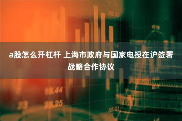a股怎么开杠杆 上海市政府与国家电投在沪签署战略合作协议